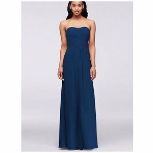 David’s Bridal Chiffon Strapless Dress